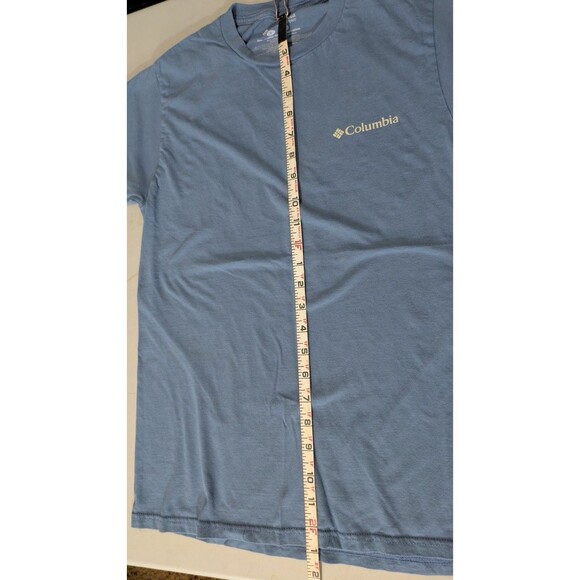Columbia Sportswear Men's Light Blue T-Shirt Graphic Print Short Sleeve Size S - Picture 4 of 7